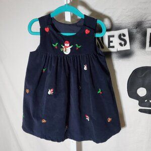 Corduroy Holiday Jumper with Embroidery Sz 2T